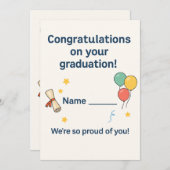 Congratulations Little Graduate! Personalized Kids シーズンカード (正面/裏面)