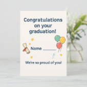 Congratulations Little Graduate! Personalized Kids シーズンカード (スタンド正面)