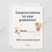 Congratulations Little Graduate! Personalized Kids シーズンカード (裏面)