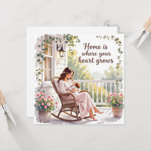 Congratulations mama new mom カード (正面/裏面インサイチュ)