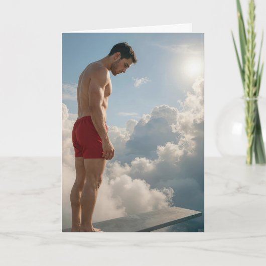 Congratulations Man on Diving Board カード (正面)