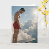 Congratulations Man on Diving Board カード (黄色い花)