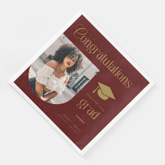 Congratulations Maroon Gold Grad Photo Arch (コーナー)