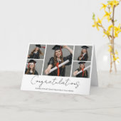Congratulations Modern Photo Collage Graduate カード (黄色い花)