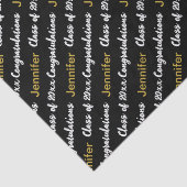 Congratulations Name Black White Gold Graduation 薄葉紙 (詳細)