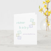 Congratulations New Baby Shower Card Baby カード (黄色い花)