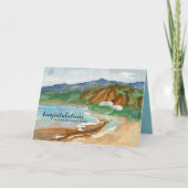 Congratulations New Beach House Ocean Waves カード (正面)