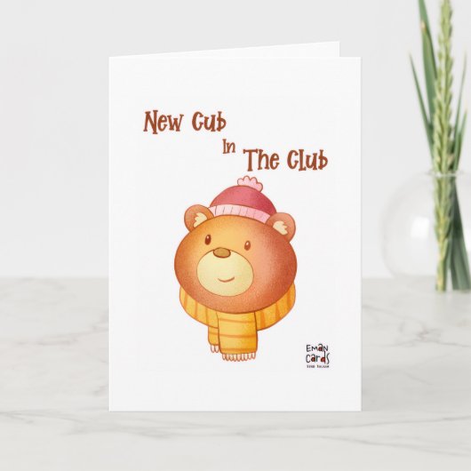 Congratulations- New Born (Cute Cub Card) カード (正面)