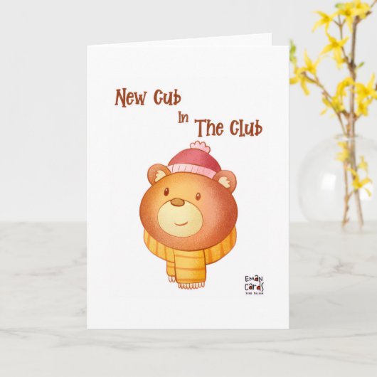 Congratulations- New Born (Cute Cub Card) カード (黄色い花)