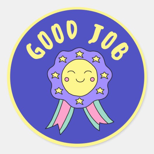 congratulations on a job well done stickers ラウンドシール (正面)