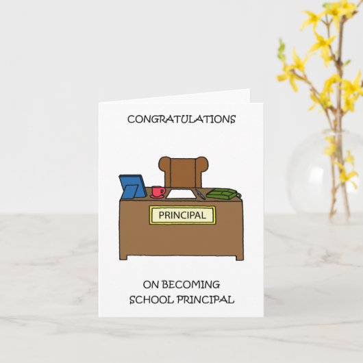 Congratulations on Becoming School Principal カード (黄色い花)