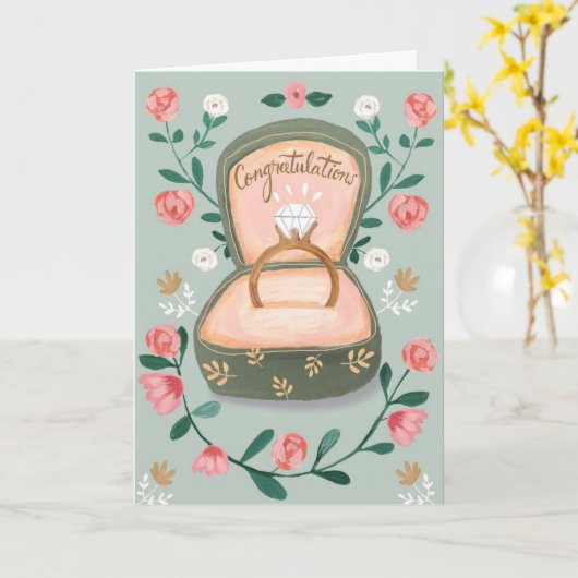 Congratulations on Engagement カード (黄色い花)