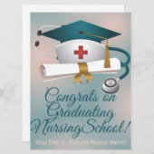 Congratulations on Graduating Nursing School Card シーズンカード (正面/裏面)