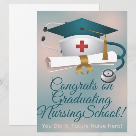 Congratulations on Graduating Nursing School Card シーズンカード (正面/裏面)