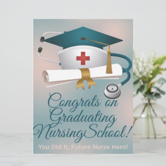 Congratulations on Graduating Nursing School Card シーズンカード (スタンド正面)