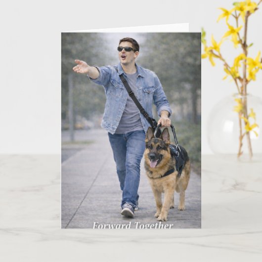 Congratulations on Graduating Your Guide Dog Team  カード (黄色い花)