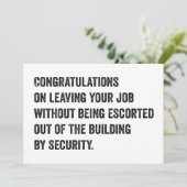 Congratulations On Leaving Your Job Card シーズンカード (スタンド正面)