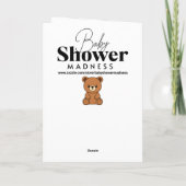 Congratulations on New Baby Boy Poem Bear Themed カード (裏面)