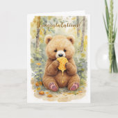 Congratulations on New Baby Boy Poem Bear Themed カード (正面)