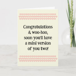 Congratulations On Pregnancy, w. Sample Text, Card カード