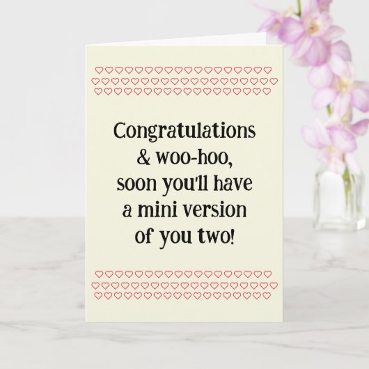 Congratulations On Pregnancy, w. Sample Text, Card カード (蘭)