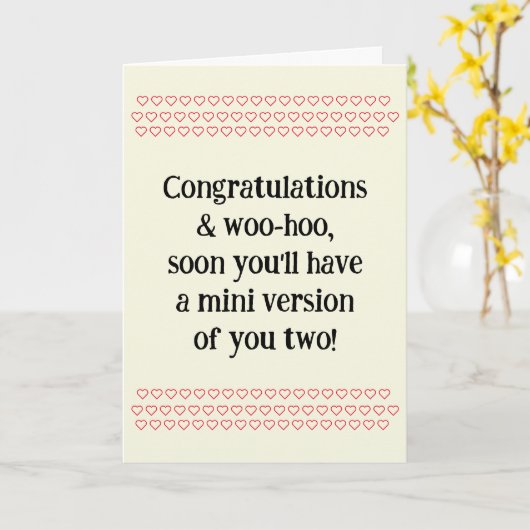 Congratulations On Pregnancy, w. Sample Text, Card カード (黄色い花)