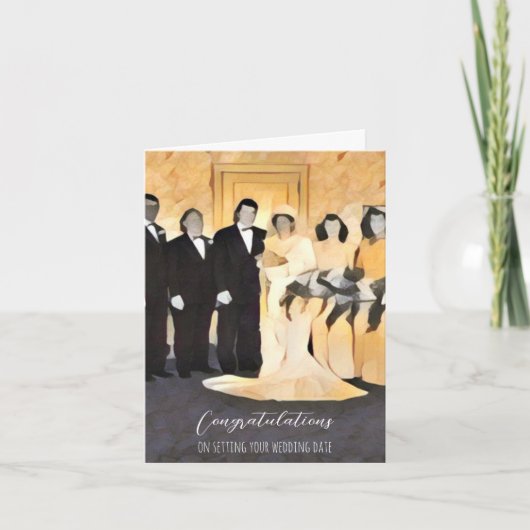 Congratulations On Setting Your Wedding Date カード (正面)