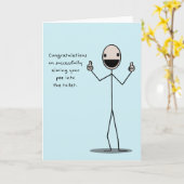 Congratulations On Successfully Aiming Your Pee カード (黄色い花)