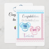 congratulations on the birth of twins! シーズンカード (正面/裏面)