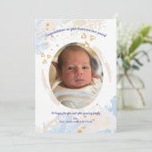 Congratulations on your Baby Boy 招待状 (スタンド正面)