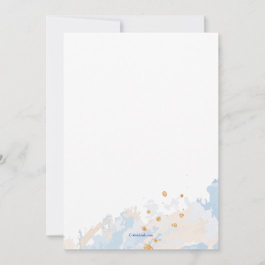 Congratulations on your Baby Boy 招待状 (裏面)