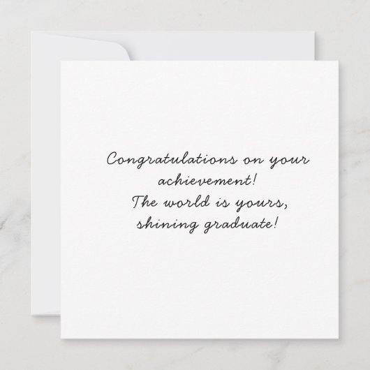 Congratulations On Your Graduation Card 招待状 (裏面)