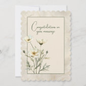 Congratulations on your marriage floral bouquet   ノートカード (正面)