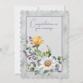 Congratulations on your marriage floral bouquet ノートカード (正面)