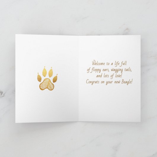 Congratulations on your New Beagle カード (内部)