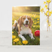 Congratulations on your New Beagle カード (黄色い花)