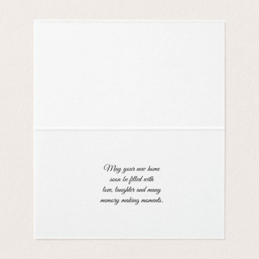 Congratulations on Your New Home Card (内部フラット)