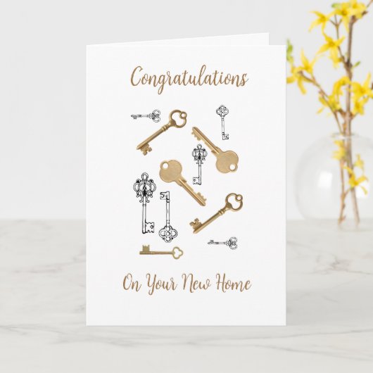 Congratulations on Your New Home KEYS カード (黄色い花)