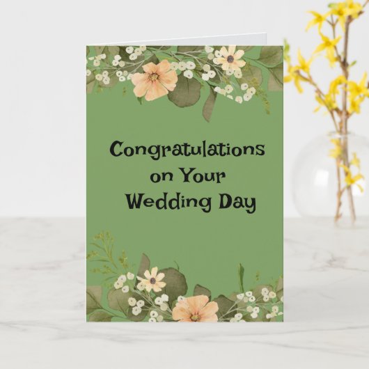 Congratulations on Your Wedding Day カード (黄色い花)