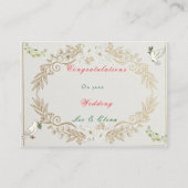 Congratulations on your wedding Enclosure Card エンクロージャーカード (正面)