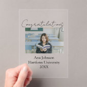 Congratulations photo graduate name university yea アクリル招待状 (インサイチュ (ポータブル))