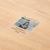 Congratulations photo graduate name university yea アクリル招待状 (レイダウン)