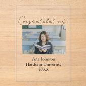 Congratulations photo graduate name university yea アクリル招待状 (正面)