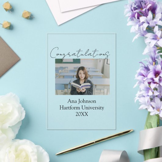 Congratulations photo graduate name university yea アクリル招待状 (インサイチュ (ウェディング))