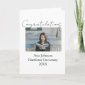 Congratulations photo graduate name university yea カード (正面)