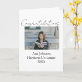 Congratulations photo graduate name university yea カード (黄色い花)