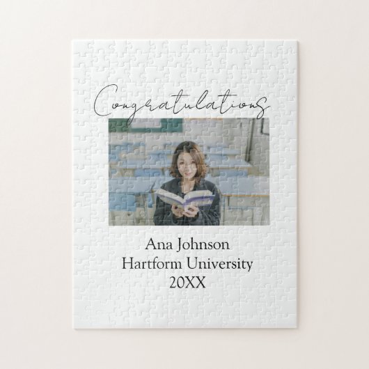 Congratulations photo graduate name university yea ジグソーパズル (縦)