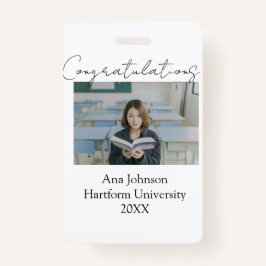 Congratulations photo graduate name university yea バッジ