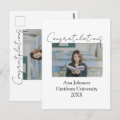 Congratulations photo graduate name university yea ポストカード (正面/裏面)