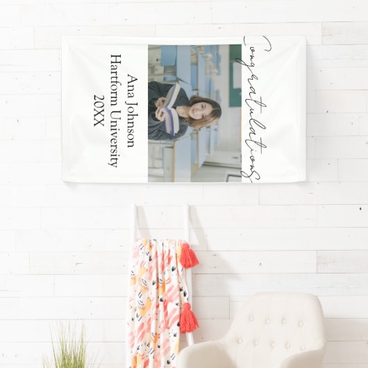 Congratulations photo graduate name university yea 横断幕 (インサイチュ)